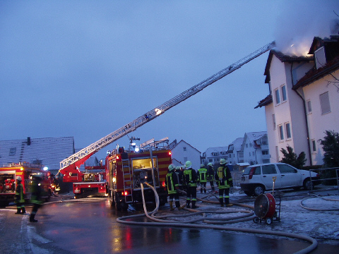 Drehleiter im Einsatz