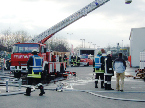 Einsatz der Drehleiter