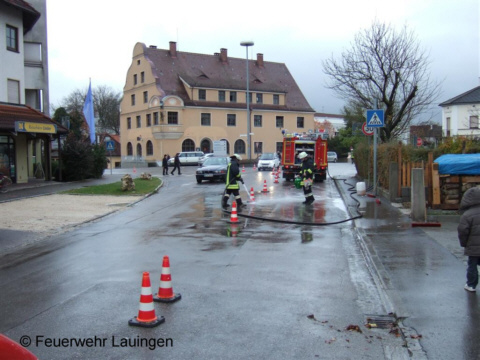 Reinigung der Fahrbahn