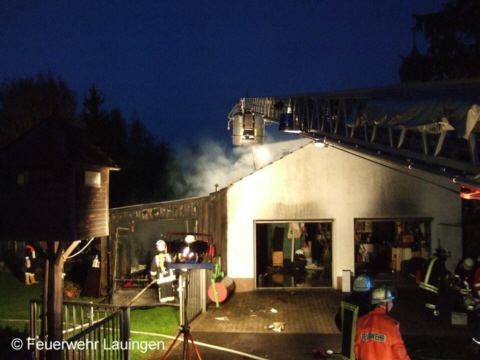 Öfnen des Werkstattdaches