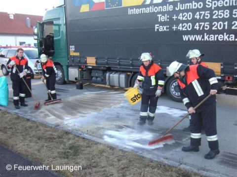 Binden des ausgelaufenen Diesels