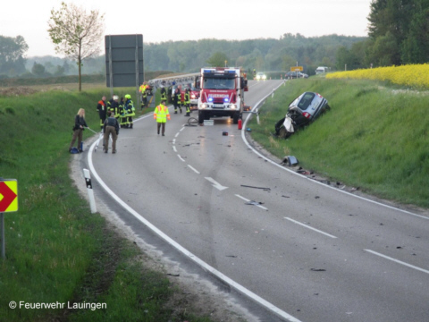 Unfallaufnahme durch Polizei