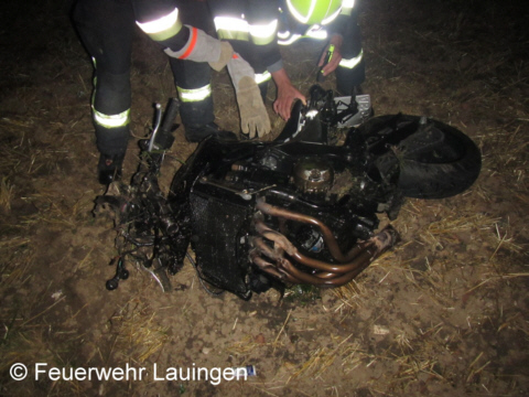 Sicherung des Motorrades gegen Brandgefahr