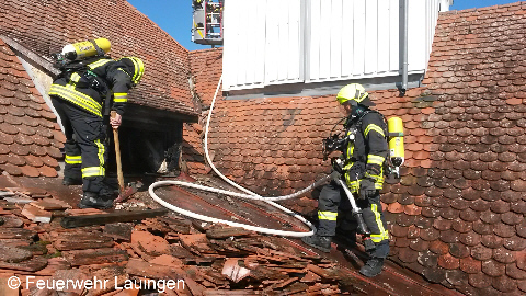 Brandsuche über das Dach