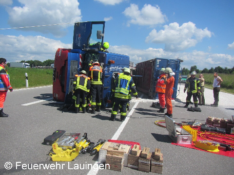 Bergung verletzter Fahrer