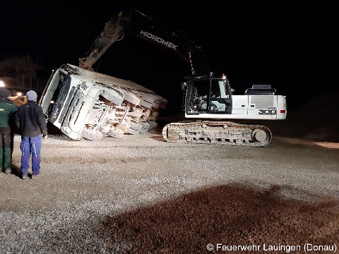 Aufrichten des Lkw's